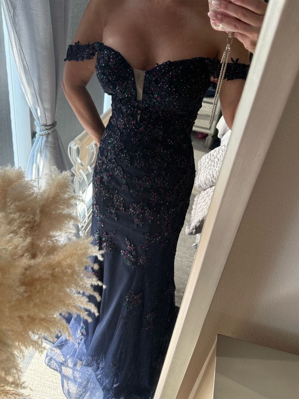 Colette by Mon Cheri Navy Gown